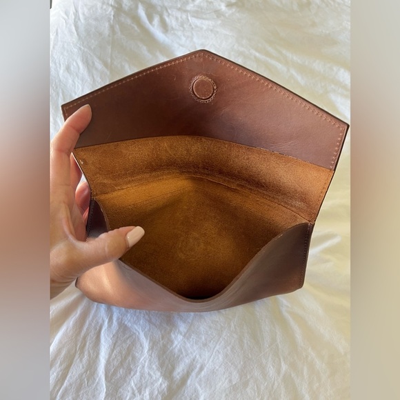 ABLE Tigist Envelope Clutch | Chocolate Brown Leather FashionABLE - Picture 6 of 6